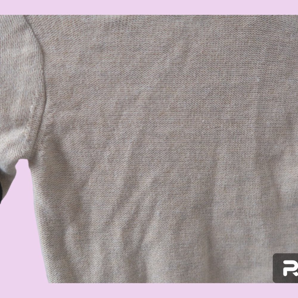 H&M kids children's girl's wool blend knit sweater in cream size 12-18M. - Picture 6 of 7